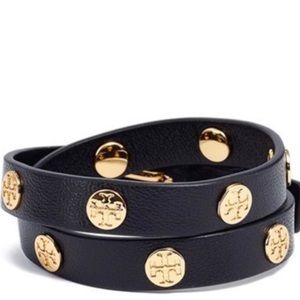Tory Burch double wrap stud bracelet